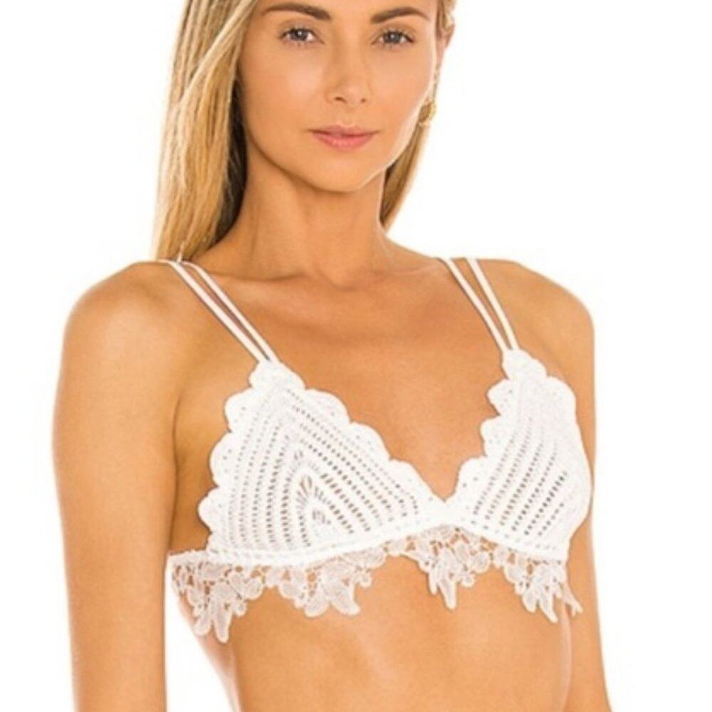 Free People Cora Crochet Lace Bralette Size NEW